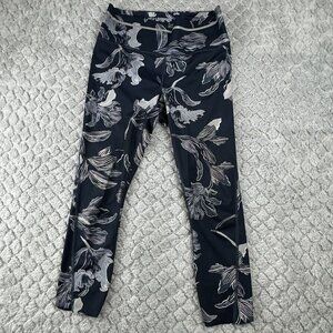 Athleta‎ Womens Sonic Floral Print Leggings Small Blue White Size S